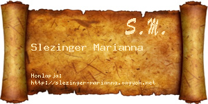 Slezinger Marianna névjegykártya
